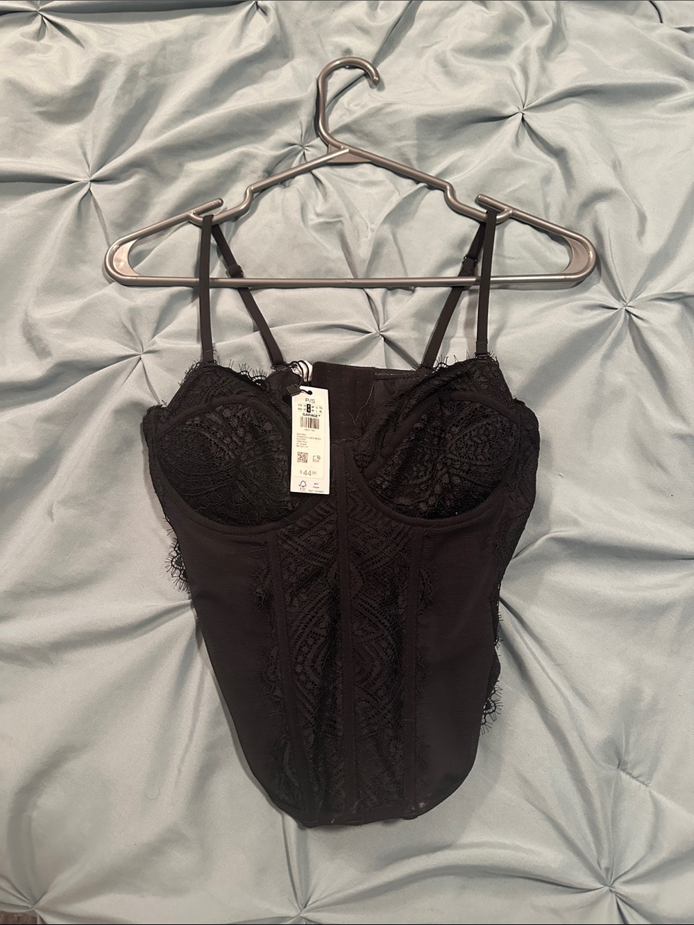Garage Black Lace Bustier